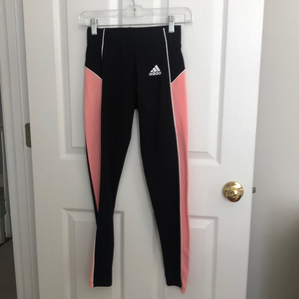 ADIDAS Black/Pink Leggings Size XS